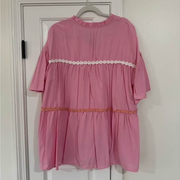 Pink Ruffled Women's Top - Picture 4 of 4